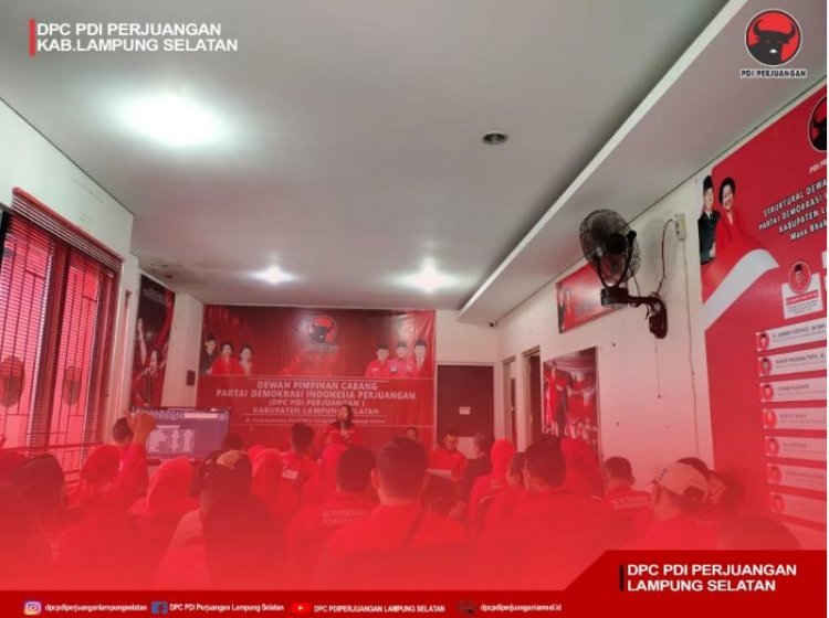 DPC PDI Perjuangan Lampung Selatan Gelar RAKOR Konsolidasi Organisasi dan Evaluasi Dengan Koordinator Wilayah Lampung Selatan